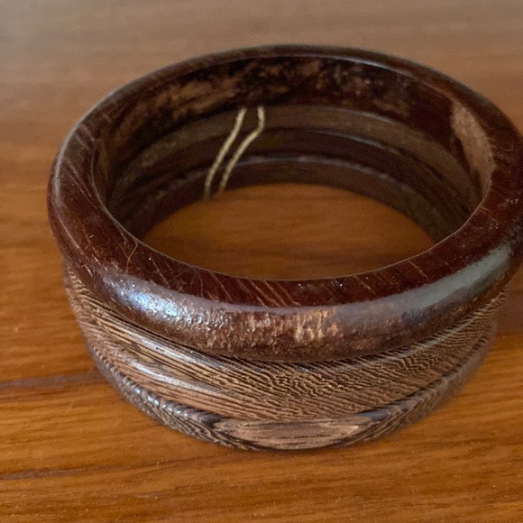 VTG Set of 10 Wooden & Plastic Bangles - Picture 6 of 11